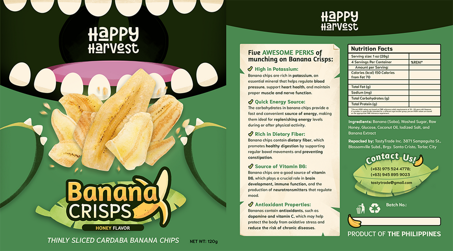 Banana Crisps Packaging Sample