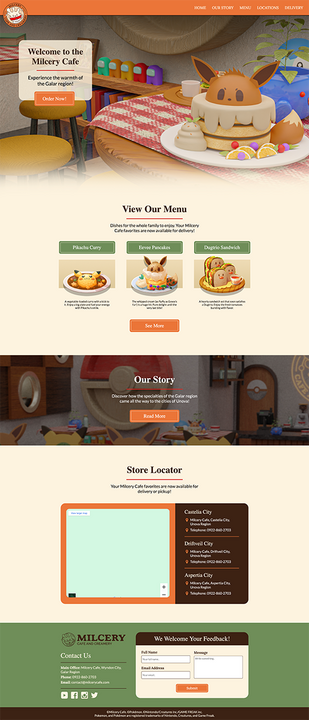 Milcery Cafe Website